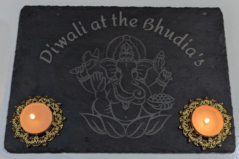 Personalised Diwali Ganesh Slate