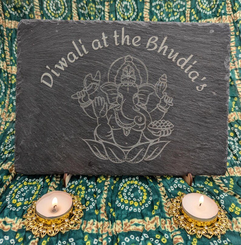 Personalised Diwali Ganesh Slate
