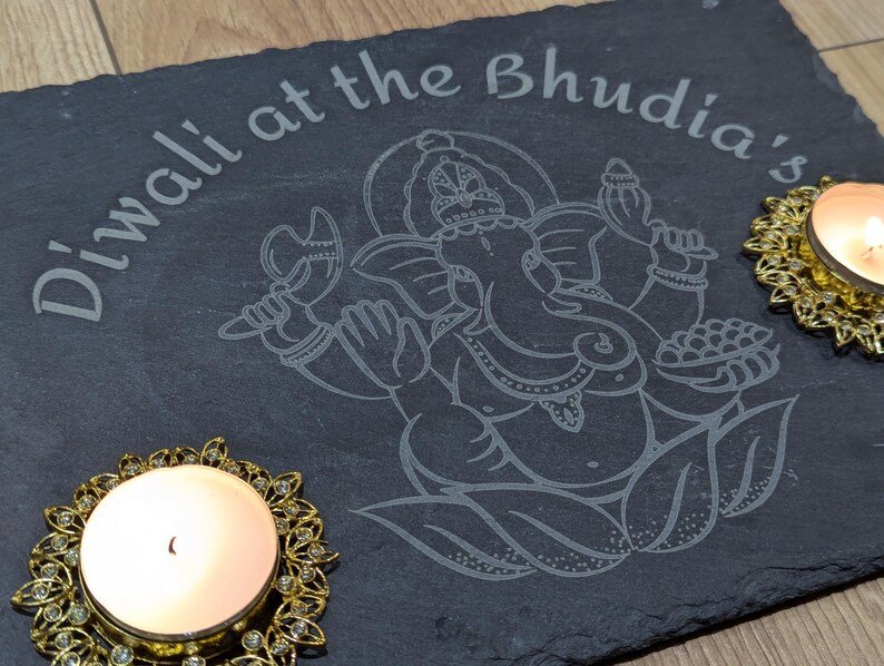 Personalised Diwali Ganesh Slate
